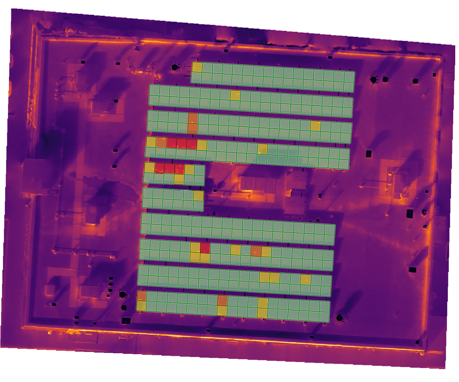 AI-classified thermal inspection output
