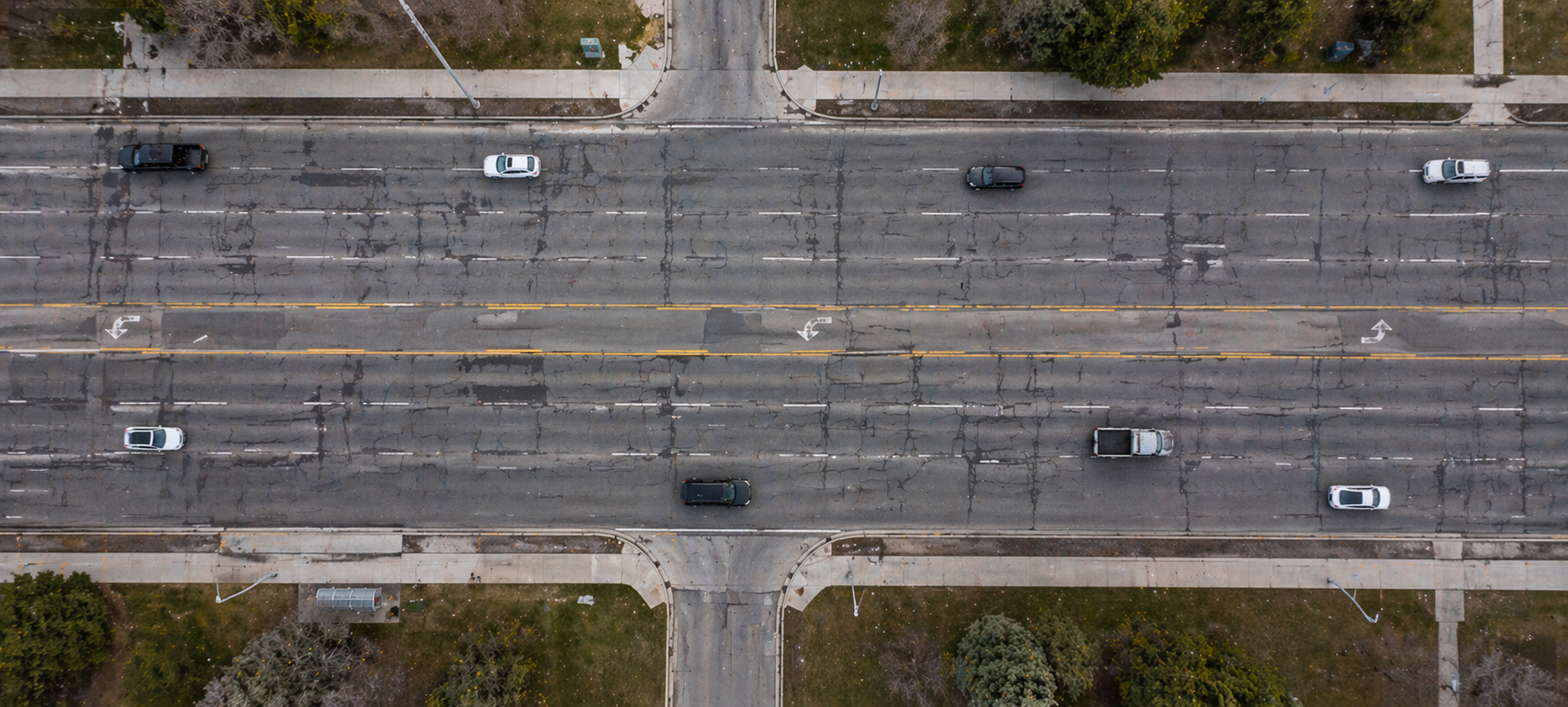 Raw drone road imagery
