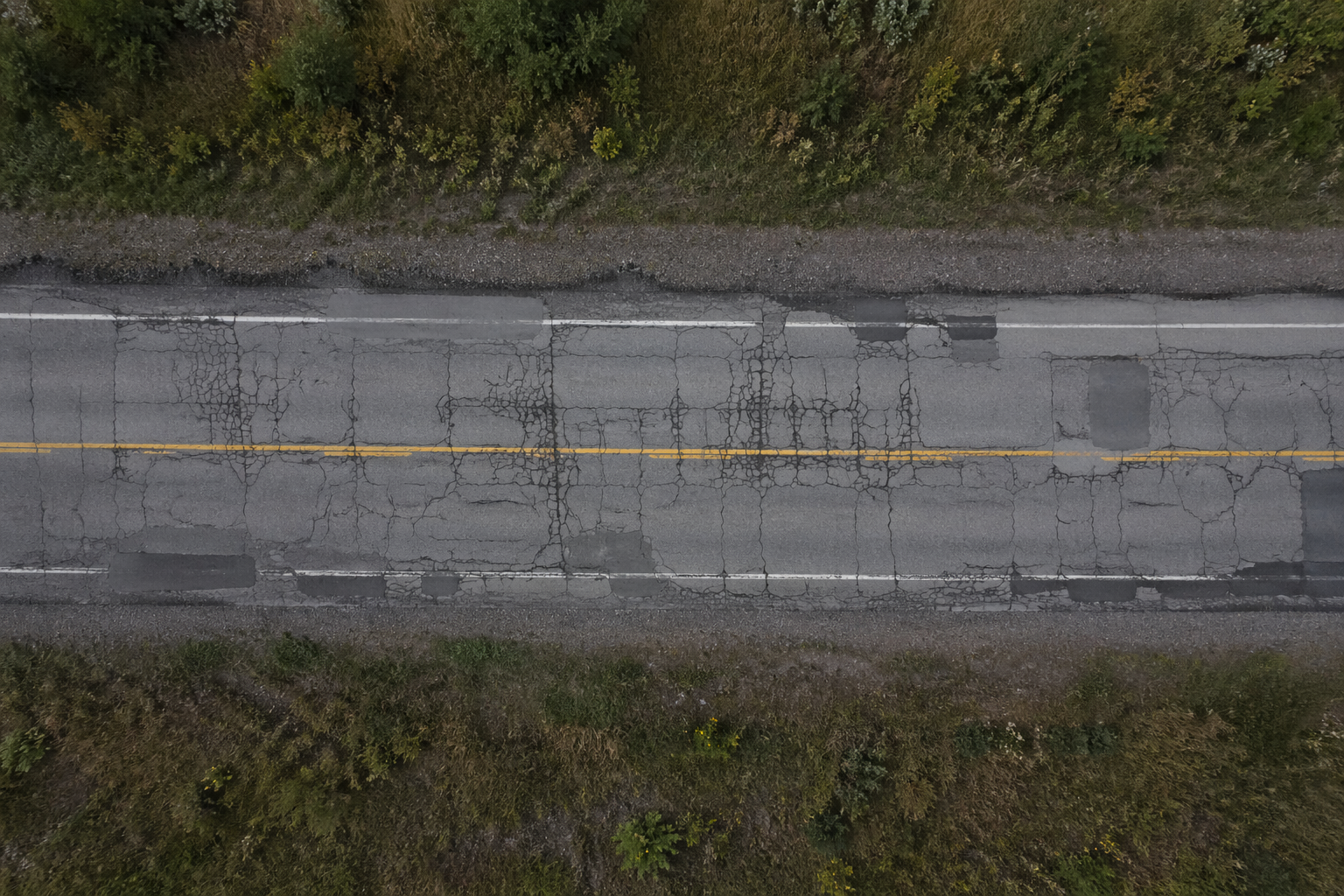 Aerial road corridor imagery captured by drone